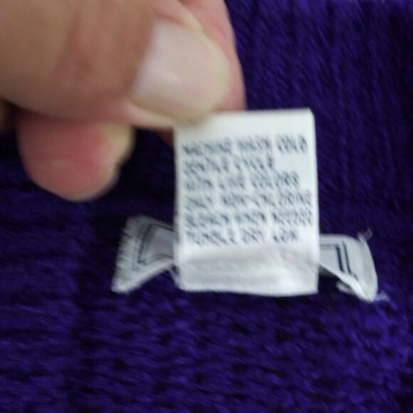 Jennifer Moore Sweater Womens Size PM Dark Purple Mock Neck Long Sleeve Pullover - Picture 6 of 6